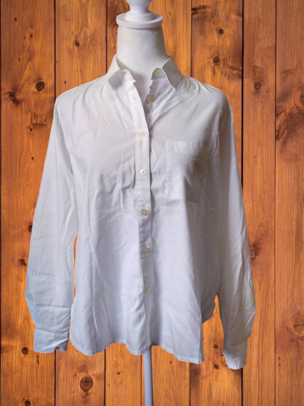 LOFT White Button Front Shirt Size XS Classic Neutral Preppy Office Minimalist